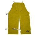 thumbnail image 2 of West Chester IRONCAT 7011 Leather Split Leg Bib Apron – 24in. x 36 in. Welding Chaps with Anodized Snaps and Rivets, Kevlar Sewn, Split Cowhide Leather. Welding Protection Apparel, 2 of 4