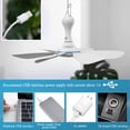 thumbnail image 3 of Mini Outdoor Ceiling Fan Portable Ceiling Fan Mini Usb Tent Fans for Camping, Outdoor Hanging Gazebo Tents Ceiling Canopy Fan Dc 5V Compatible Battery Power, 3 of 7
