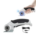 thumbnail image 2 of WHEANG Scissors Cordless Fabric Cutter Handheld Portable Rechargeable Carpet Cutter 240 Cardboard Cutter Scissors for Cutting Fabric Carpet Leather One Size Gray, 2 of 7