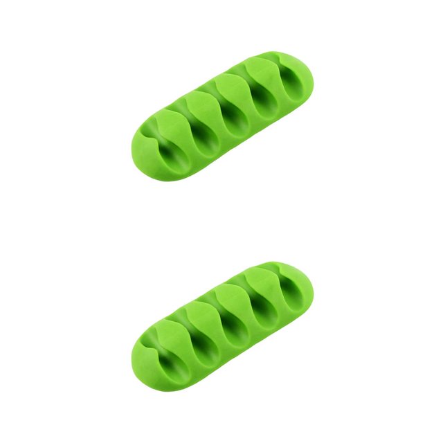 braveheart Silicone Cable Winder Desktop Management Clip Cable Holders Cable Organizer Good green 2Set