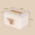 thumbnail image 2 of Baohd Napkin Paper Holder Deer Head Sculpture Tissue Box for Countertop White, 2 of 9