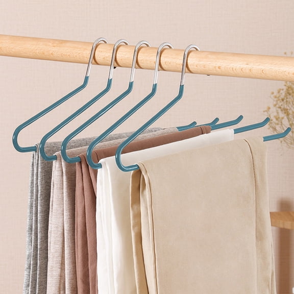 HBYJLZYG Z Shaped Pants Hanger, Heavy Duty Non Slip Iron Rack, Space Saving Closet Trouser Organizer, for Bedroom Wardrobe Home Clothes Storage, 14.37"×5.7"