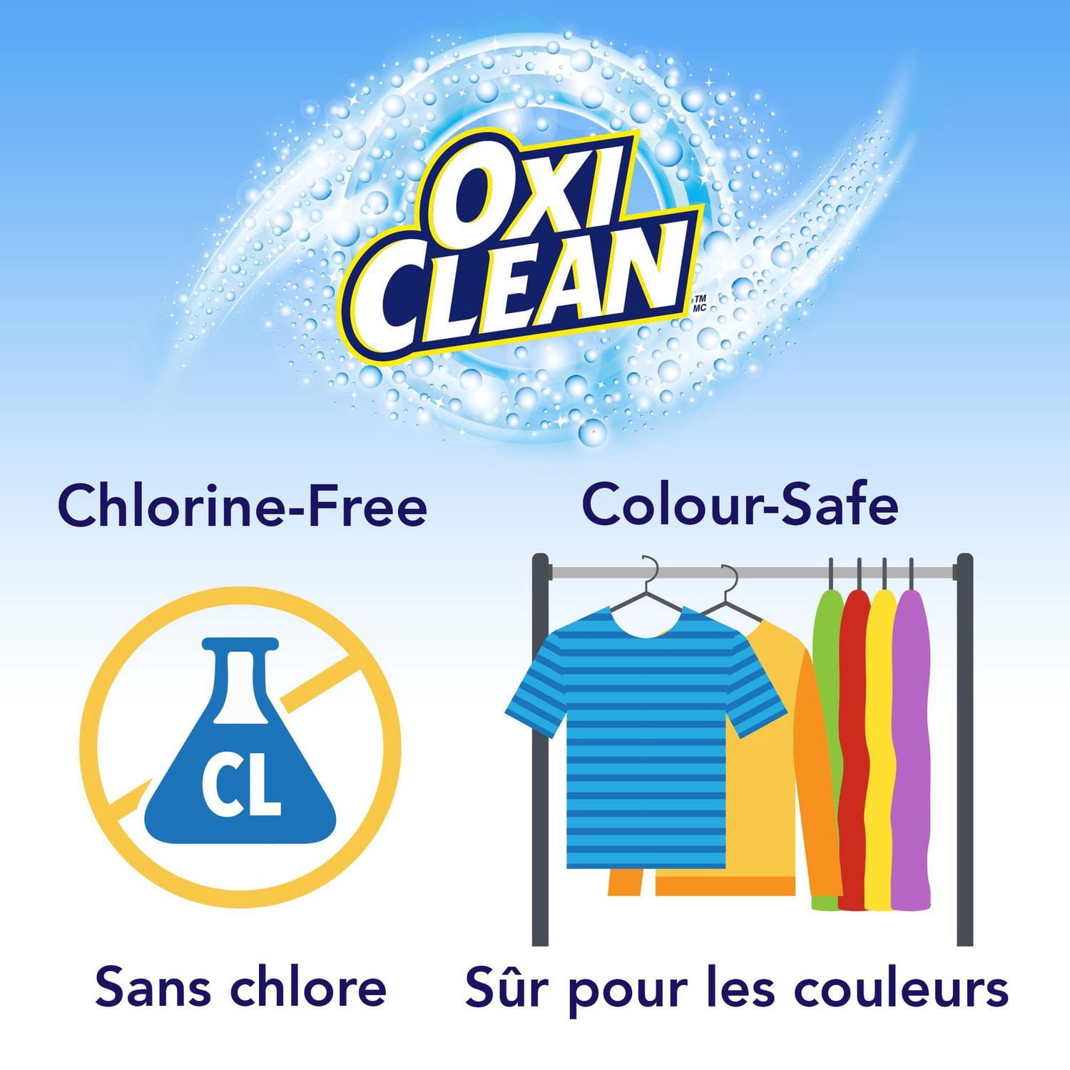 OxiClean Détachant polyvalent en poudre pour la maison et la lessive, sans danger pour les couleurs, sans chlore, 680 g