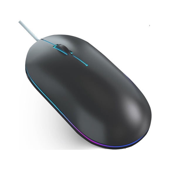 Computer Mouse With Backlit Ergonomic Mute Click 1000 DPI Optical Engine With Colorful Backlit Universal for Office Gaming