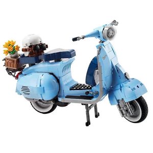 Roman Holiday Vespa 125 MOC 10298 Famous Motorcycle City MOTO Assembled Building Blocks Bricks High-Tech Model Toys For Kids Gif siniker