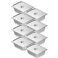 thumbnail image 1 of VEVOR 8 Pack 1/2 Size Hotel Pans Steam Table Pan Stainless Steel 4" Deep Lid, 1 of 9