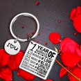 thumbnail image 2 of Stainless Steel Keyring Keychain Memorial Keepsake Engagement Wedding Jewelry, 2 of 5