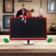 thumbnail image 1 of PEONAVET Computer Covers 1 Pack Christmas Computer Monitor Border Cover TV Monitor Cover Elastic Laptop Computer Cover for Xmas Home Office Computer Decoration, 1 of 5