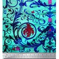 thumbnail image 3 of oneOone Georgette Viscose Fabric Dot|Swirl & Floral Panel Print Fabric BTY 42 Inch Wide, 3 of 3