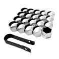 thumbnail image 2 of 17mm 20PCS  Universal Car Wheel Screw Tire Nut Decorative Protective Cover Silver, 2 of 2