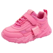 2025 Girls Sneakers Four Season Children Espadrille Shoe Sneaker Flat Thick Bottom Non Slip Lightweight Mesh Upper Breathable Comfortable Lace Up Hook Loop Solid