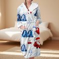 thumbnail image 2 of Peignoirs pour Femmes Peignoir Long Chaud Tendance à Manches Longues d'Hiver Pyjama Robe de Nuit, 2 of 5