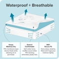 thumbnail image 3 of Bare Home Mattress Protector - Waterproof - Vinyl Free - Hypoallergenic - Queen, Gray, 3 of 8