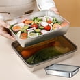 thumbnail image 1 of Stainless Steel Food Storage Containers With Secure Black Lids For Fresh Kitchen Organization And Meal Prep, 1 of 6