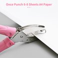 thumbnail image 4 of tenwin Handheld One-Hole Punch Single Hole Puncher Heavy Duty 8 Sheet Capacity for Binder Notebook Craft Paper Greeting Cards Scrapbook, 4 of 8