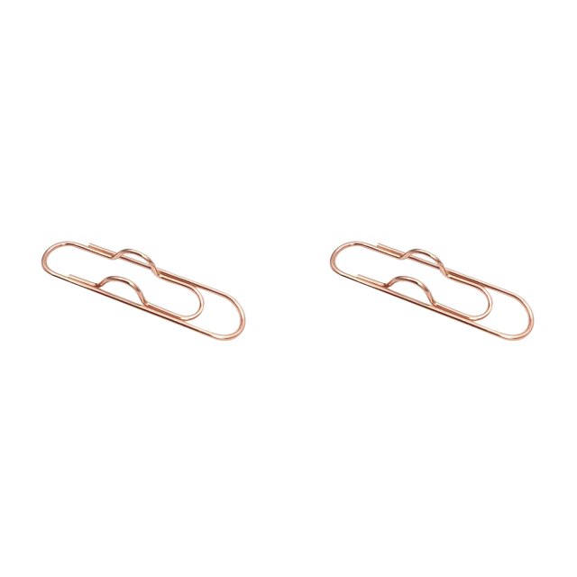 Metal Pen Clips,Paperclip Pen Holders for Notebooks and Papers,Multifunctional Pen Clips,Portable Metal Paper Clips,Pen Holder Clip for Notebook,Books,Planner,Journals,Clipboard,Rose Gold 2PCS