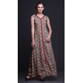 thumbnail image 2 of Bimba Floral Printed Front Slit Sleeveless Summer Spring Women Maxi PartyDress-Medium, 2 of 5