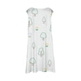 thumbnail image 4 of PMVFHDE Robe Fille pour l'Été Mode Fille Mignonne Printemps et Été Imprimée Col Rond Sans Manches Robe Décontractée (5),Argent,5-6, 4 of 5