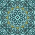 thumbnail image 1 of Ahgly Company Tapis d'Intérieur Lavable en Machine Carré Turquoise Moyen Vert, 4 Pieds Carré, 1 of 7