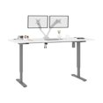 thumbnail image 4 of Bureau assis-debout 72L avec Support Double pour Moniteurs Upstand de Bestar, blanc, 4 of 6
