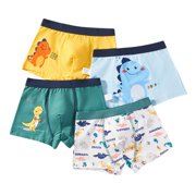 Splozh Toddler Underwear Children Kids Boys Cotton Underwear Cute Cartoon Underpants Shorts Pants Trunks Briefs 4PCS Yellow,7-9 Years