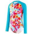 thumbnail image 4 of Kids Girls Rash Guard Swimsuits Fashion Sun Protection Long Sleeve Summer Bathing Suits 5-6 Years Girls Clothing, 4 of 6