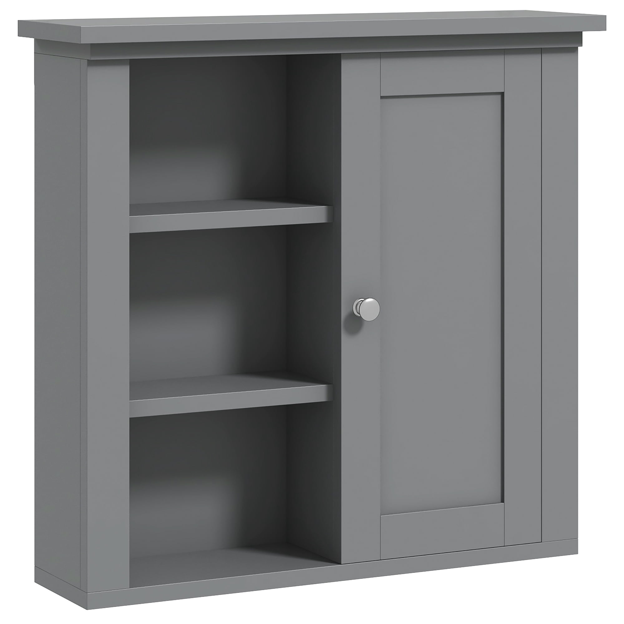 HOMCOM Armoire Murale de Salle de Bain avec 3 Étagères Ouvertes, Armoire de Rangement