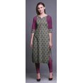 thumbnail image 2 of Bimba Tunique Droite en Coton pour Femmes Kurta Imprimée Tenue d'Été Kurti-TG, 2 of 6