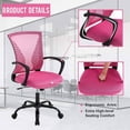 thumbnail image 4 of NiamVelo Ergonomic Office Chair Mid Back Mesh Desk Chair Adjustable Computer Chair with Lumbar Support & Armrest, Pink, 4 of 7