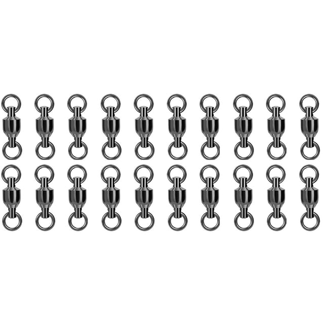20x Fising Ball Bearing Swivels Split Rings for Sea Fishing 0/1/2/3/4/5/6/7/8/9