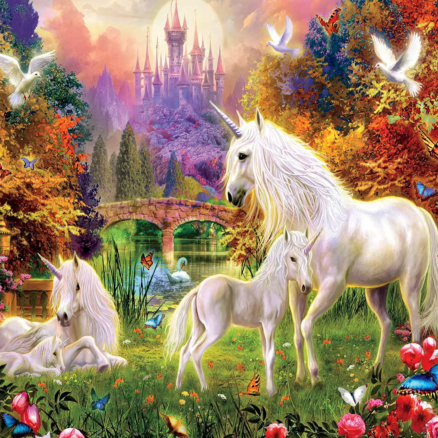 Ceaco Unicorns 100 Pièces Puzzle Les Licornes Du Château