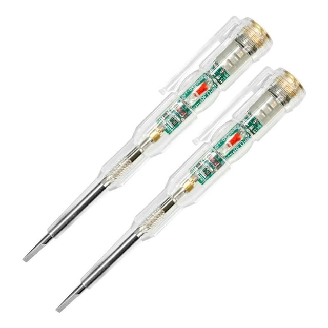 Amdohai Intelligent Voltage Tester Pen Power Voltage Detector Electricity Detector Test Pencil with High Brightness LED Light Electrical Indicator Tool with Screwdriver