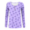 thumbnail image 4 of Birdeem Mode Femmes Décontracté Manches Longues Imprimé Col Rond T-Shirt Ample Blouse Tops, 4 of 12