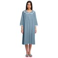 thumbnail image 1 of Moomaya Robe de Nuit Longue Jusqu'au Genou à Patte de Boutonnage pour Femmes, Imprimée, 1 of 6