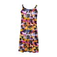 thumbnail image 5 of LOVZFMLL Dresses Women Casual Draw Back Printed Sleeveless Ruffle Lace-up Cold Shoulder Dress, 5 of 5