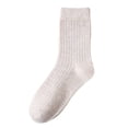 thumbnail image 3 of Solid Color Vertical Strip Socks Mid Tube Socks Classic Casual Comfort Cotton Socks, 3 of 3