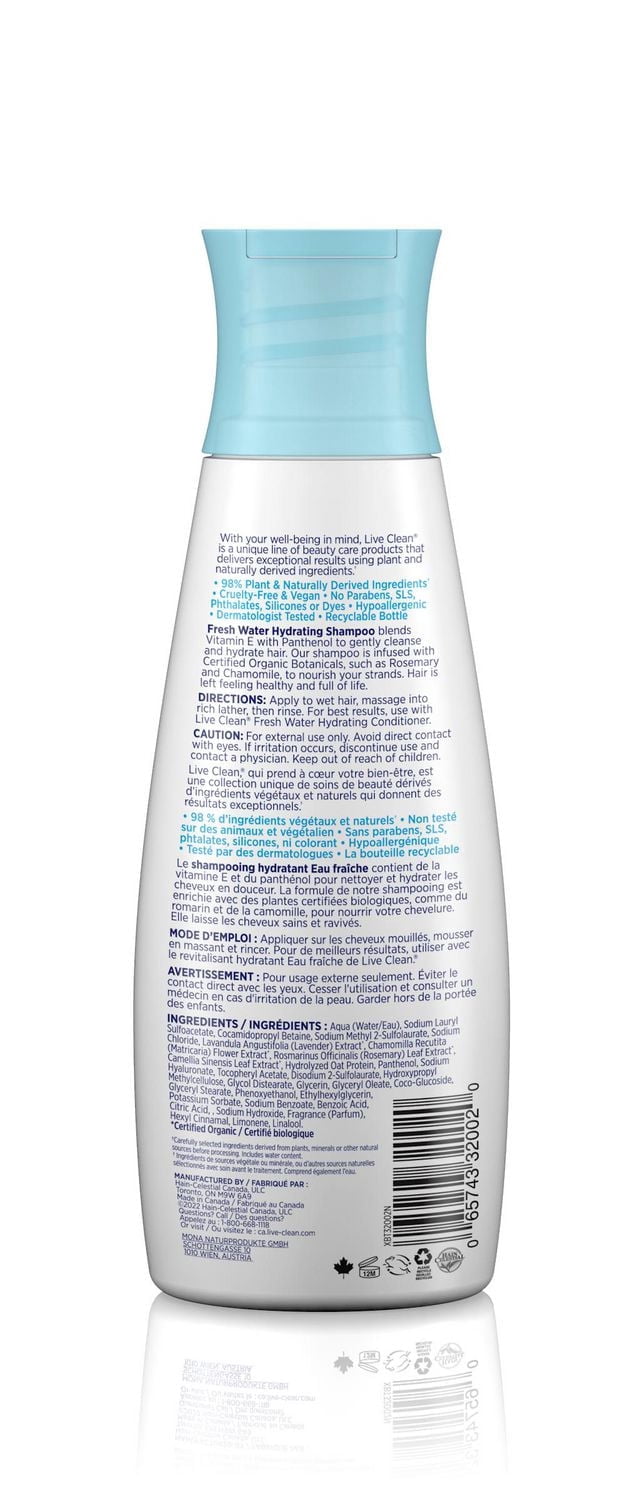 Live Clean Fresh Water Moisturizing Shampoo