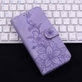 thumbnail image 5 of Compatible with Samsung Galaxy A02 Embossed Lily Wallet Case with Card Holder PU Leather Flip Cover, 5 of 5