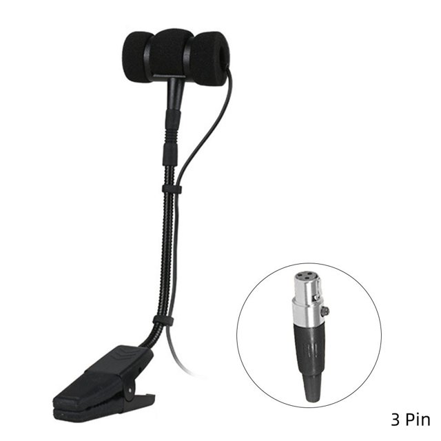 Mosiee Portable 3 Pin 4 Pin Wired Sax Microph Omnidirectional For Music Instrument Mini Plug Saxophone Microphones Universal