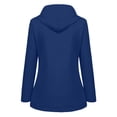 thumbnail image 2 of Veste à Doublure Rayée pour Femmes, Extérieur, Cordon de Serrage, Randonnée, Imperméable, Manteau d'Hiver Chaud à Capuche, Manteau de Sport, 2 of 5
