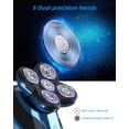 thumbnail image 3 of Electric Shavers for Men Bald Head Shaver LED Display 5-in-1 Faster-Charging 5D Floating Waterproof Electric Rotary Shaver with Clipper Nose Hair Facial Clean Waterproof, 3 of 7