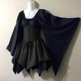 thumbnail image 1 of Gspmoly Robe pour Femmes, Costumes pour Femmes Gothiques à Manches Longues, Robes Corset à Manches Longues, Robe à Col Rond Longueur Genou, Robes de Soirée pour Femmes, Cadeaux de Vacances, 1 of 5