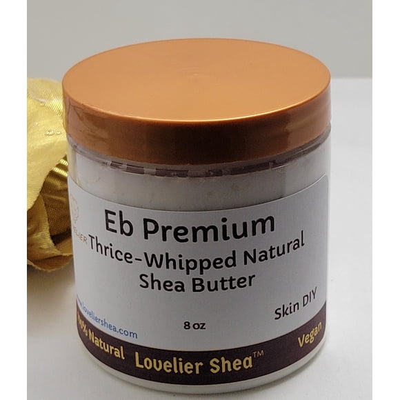 Eb Premium Thrice Whipped Natural Shea Butter, 8 oz