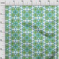 thumbnail image 3 of oneOone Georgette Viscose Green Fabric Geometric Fabric For Sewing Printed Craft Fabric By The Yard 42 Inch Wide, 3 of 4