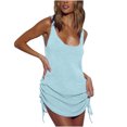 thumbnail image 1 of AherBiu Robe de Plage d'Été Sans Manches pour Femmes avec Cordon de Serrage, 1 of 5