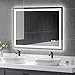 thumbnail image 3 of USHOWER Miroir de Salle de Bain Moderne à DEL 48 X 36 Po - Miroir de Meuble-Lavabo Rétroéclairé Intelligent avec Antibuée, Lumières à Intensité Réglable, Mural, Verre Trempé 1/5 Po, 3 of 4