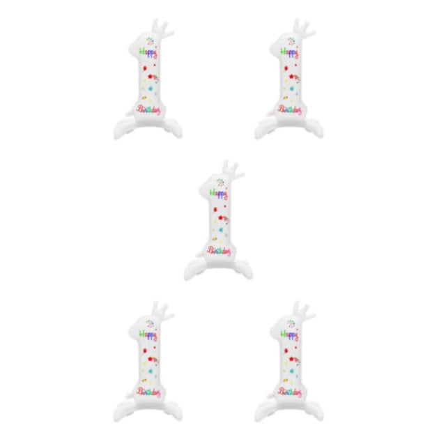 Maytalsory Add Touch Of Elegance With White Standing Digital Balloons - For Birthday Decor Can Be Used Repeatedly For Easy Number 1 5Set