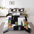 thumbnail image 1 of YST Kids Geometric Comforter Set Full Size,Abstract Galaxy Sequins Bedding Set For Girls Boys Buffalo Check Grids Down Comforter Soft Lightweight Quilt Duvet Modern Fashion Room Decor, 1 of 6