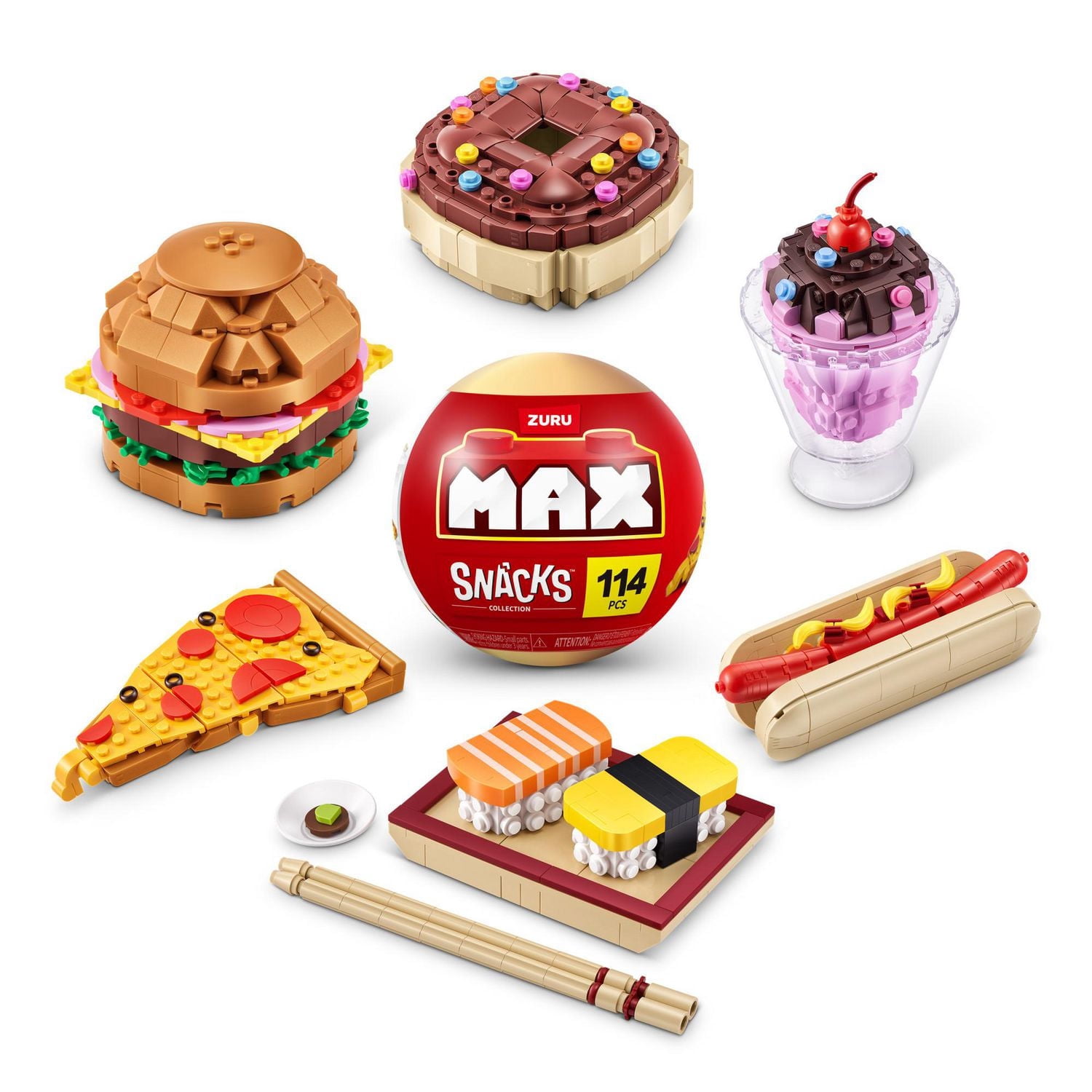 MAX Build More Premium Snacks Building Bricks (Assorted) Novelty