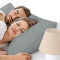 thumbnail image 3 of Gogreen 2 Pack Pillows for Bed, Standard Size Pillows Insert for Side and Back Sleepers, Soft Down Alternative Microfiber Filled Extra Firm Pillows, 20 x 26 Inches - Gray, 3 of 4